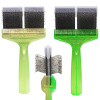 ActiVet Duo Plus Brush SilCoater 2v1 - dva mäkké štetce v jednom, pre dlhé, tenké a hodvábne srsti - veľké 9 cm