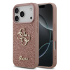 Guess PU Fixed Glitter 4G Metal Logo zadný kryt pre iPhone 17 Pro Pink
