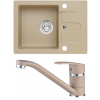 Set Alveus (dřez Cortina 10 Beige 55, bez excentru + baterie Nina Beige 55) SETA21013