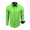 RUSTY NEAL košeľa pánska R-44 dlhý rukáv slim fit L Zelená