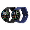 kwmobile řemíneks kompatibilní s Xiaomi Watch S4/S4 Sport/S3/S2/Watch S1 Active/Redmi Watch 5 Active řemíneks - 2x Náhradní Silikonový Watch Bands - Smartwatch or Fitness Tracker - černá / tmavý modrá