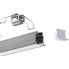 SJ-Tec SJ-ALP2520 Zápustný stropný hliníkový profil pre LED, Strieborný, Priehľadný, 1m