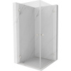 Mexen Lunar-B Duo výklopný sprchový kút 100 x 100 cm, číre sklo, brúsená oceľ, 832-100L-100P-97-00