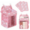Baby´s Friends AG736C závesný organizér na detskú postieľku Obláčiky 43x28x20 cm ružová