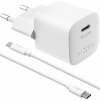 FIXED mini nabíjačka 20W USB-C s USB-C/USB-C káblom - PD na iPhone/iPad - 1 m - biely FIXC20M-CC-WH - možnosť vrátiť tovar ZADARMO do 30tich dní