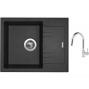 Set Sinks LINEA 600 N Metalblack + batéria Sinks MIX 35 P chróm