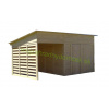 Záhradný drevený domček s terasou TOL II 9m2 + 6m2, 19mm, s okny