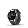 Garmin fenix 7S, Silver Stainless Steel, Graphite Band