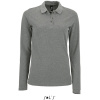 SOL's Collection Polokošile Perfect LSL Women, piqué, dlouhý rukáv, dámská COT25208307703-grey melang L Melír šedá