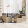 zahrada-XL Súprava záhradných pohoviek 7 pcs Béžová 100 x 55 x 73 cm 3357133