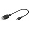 PREMIUMCORD Redukce USB 2.0 A - Micro B OTG, kabel (F/M, On The Go kompatibilní) kur-14