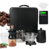 SADA NA KÁVU 9V1 DRIPPER + MLYNČEK + VÁHA + SKLENENÝ HRNIEC 600 ML DARČEK