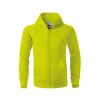 MALFINI TRENDY ZIPPER 412 / Detská celozapínacia klokanka s kapucňou - limetková 158