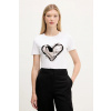 Tričko Desigual LETTER CORE dámske, biela farba, 25WWTK04 XL