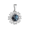 Evolution Group Prívesok bižutéria so Swarovski krištáľmi modrý kvietok 54032.3 montana