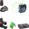 Líniový laser Bosch GLL 3-80 CG + BM 1 + akumulátor, L-Boxx 0601063T00