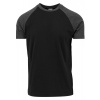 Raglan Contrast Tee - blk/cha M