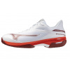 Pánska obuv Mizuno Wave Exceed Court CC - fiery red/white/sun/dried tomato - Biely (42,5)