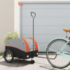 vidaXL Vozík za bicykel, čierno oranžový 45 kg, železo 94145