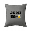 Je mi 60 pivo - Vankúš 50x50 - 50x50 - Iba poťah ( Tmavosivý melír )