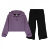 Puma Fleece Tracksuit Junior Girls Purple/Black 7-8 rokov