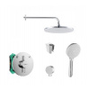 SANITINO - Sprchový set s batériou a telesom pod omietku Hansgrohe, príslušenstvo kielle, chróm SANI21HKK005