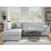 Rohová sedacia súprava Bernett, holubia sivá látka, ľavý roh