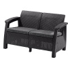 KETER Lavica záhradná CORFU LOVE SEAT, grafit 128 cm