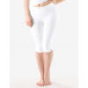 GINA Dámske bavlnené capri legíny s elastanom | 95001P - biela, XXXL