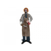 Halloween postava zombie s motorovou pilou, pohyblivá, 170 cm