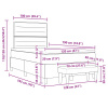 vidaXL Box Spring Posteľ s matracom & lavičkou taupe 120x190 cm tkanina - Sivohnedá - 273476-290202