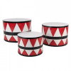 Clayre & Eef 3ks kovový dekoračný bubon Christmas Drum - Ø 47*32 / Ø 39*28 / Ø 31*22 cm - Clayre & Eef