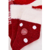 Dámske vianočné ponožky s kožušinou a bodkami biela | červená 35-38 Aura.via 5905677761610