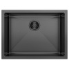 SAPHO ZENITH 60 x 45cm drez, s prepadom, nerez, antracit, ZN6045B