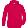 B&C | Hooded /kids, Detská mikina s kapucňou, červená sorbet, 9-11