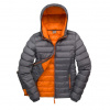 Womens Snow Bird Hooded Jacket , black/lime, S Farba: grey/orange, Velkost: M