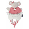 Plyšová myška na bábkové divadlo Doudou Amusette 3v1 Doudou et Compagnie ružová 30 cm od 0 mes DC3827
