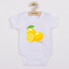 Detské body s potlačou New Baby Lemon - krátky rukáv - 68 (4-6m)