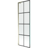 Mexen Next L vaňová zástena 1-krídlová 60 x 150 cm, čierny vzor, zlatá - 895-060-000-03-77-50