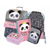 BAAGL SET 5 Zippy Panda: aktovka, penál, sáček, desky, box