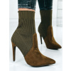 Dámske naťahovacie zelené čižmy Hera - 39