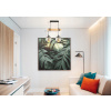 BERGE Sklenená LED závesná lampa Beam 2xE27 - okrúhle horizontálne pruhy