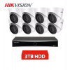 HIKVISION IP 8 KAMEROVÝ SET 4MPX DOME 3TB