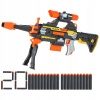 BLASTER SQUAD ODRÁŽACIA PUŠKA SNAJPERKA AUTOMAT ZBRANE ŠÍPKY DVOJNOŽKA PAŽBA 2 ZÁSOBNÍKY
