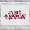 DTF transfer/nažehľovačka Ja nič, ja muzikant Rozmer: A5, Farba písma nažehľovačky: mint