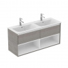 Ideal Standard Connect Air Skrinka pod dvojumývadlo 120 cm, sivý dub/matný biely lak E0829PS