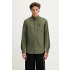Bavlnená košeľa Fred Perry zelená farba, regular, s golierom button-down, M5516