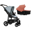 TFK Mono4 2v1 Blue Dual Color Combi carrycot + Seat unit Nenafukovacie kolesá (s výplňou) Hlboká vanička Salmon