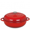 Gurmánská litinová pánev s pokličkou PROVENCE, červená - Küchenprofi Solingen (PROVENCE pánev s poklicí 28 cm červená - Küchenprofi Solingen)