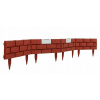 Záhradný obrubník plast Linder Exclusiv 180 cm x 29 cm červený